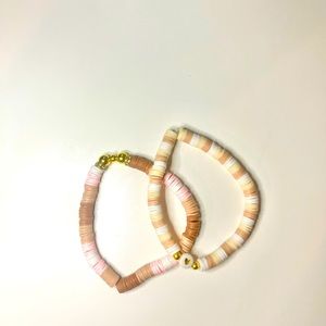 ☕️Hot cocoa with marshmallows☕️ clay bead bracelet pack